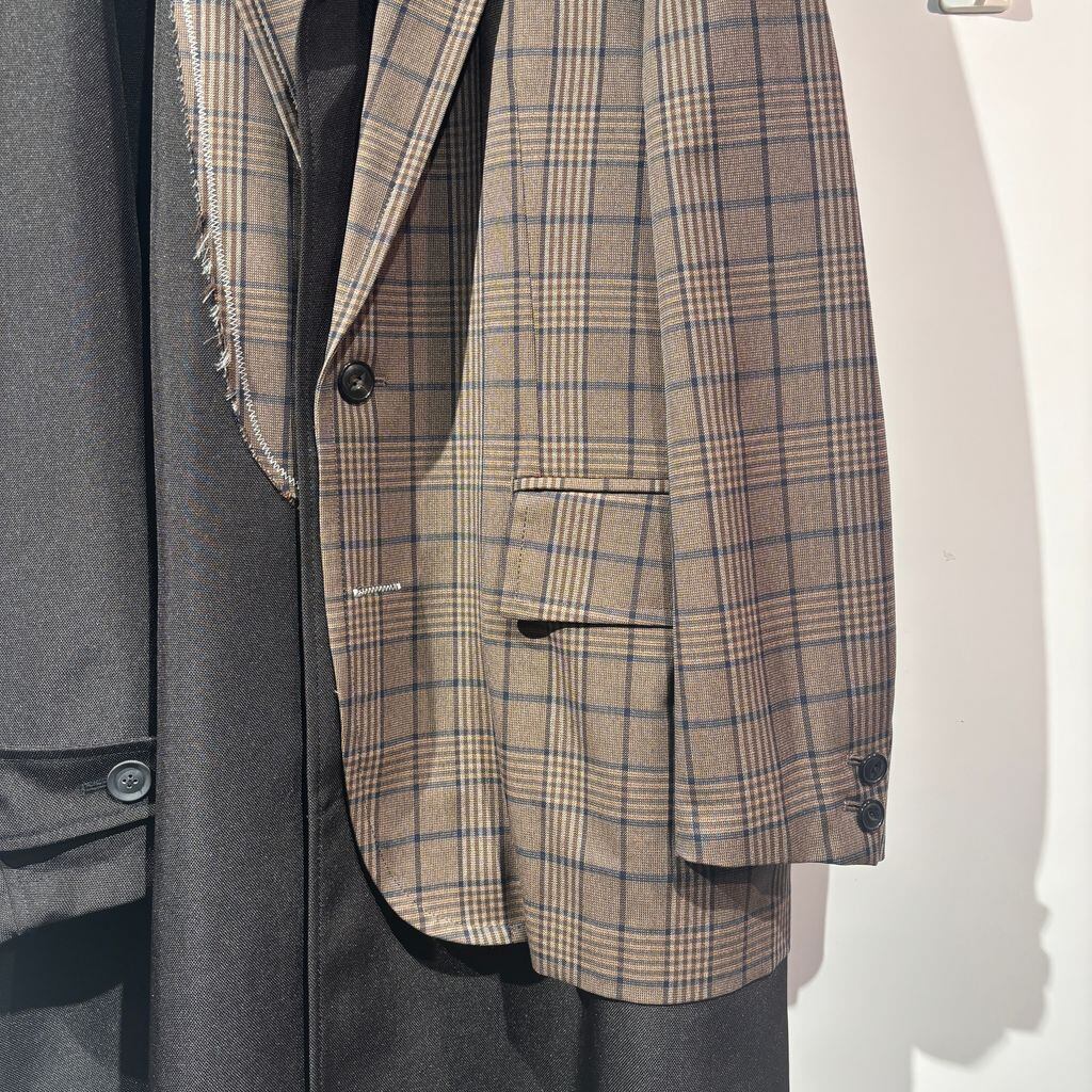 kolor カラー 23AW Check Paneled Coat ドッキングコート 23WCM-C03106