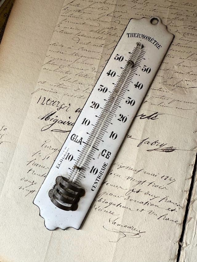 フランス 温度計ホーロー　THERMOMÈTRE