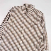 Aquascutum アクアスキュータム チェック柄 長袖シャツ M/メンズ
