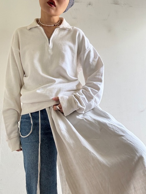 50-60s Vintage BRENT Half Zip Sweat Shirt