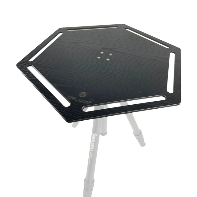【TSX-2101】 Iron knife wood hexagon table (S)