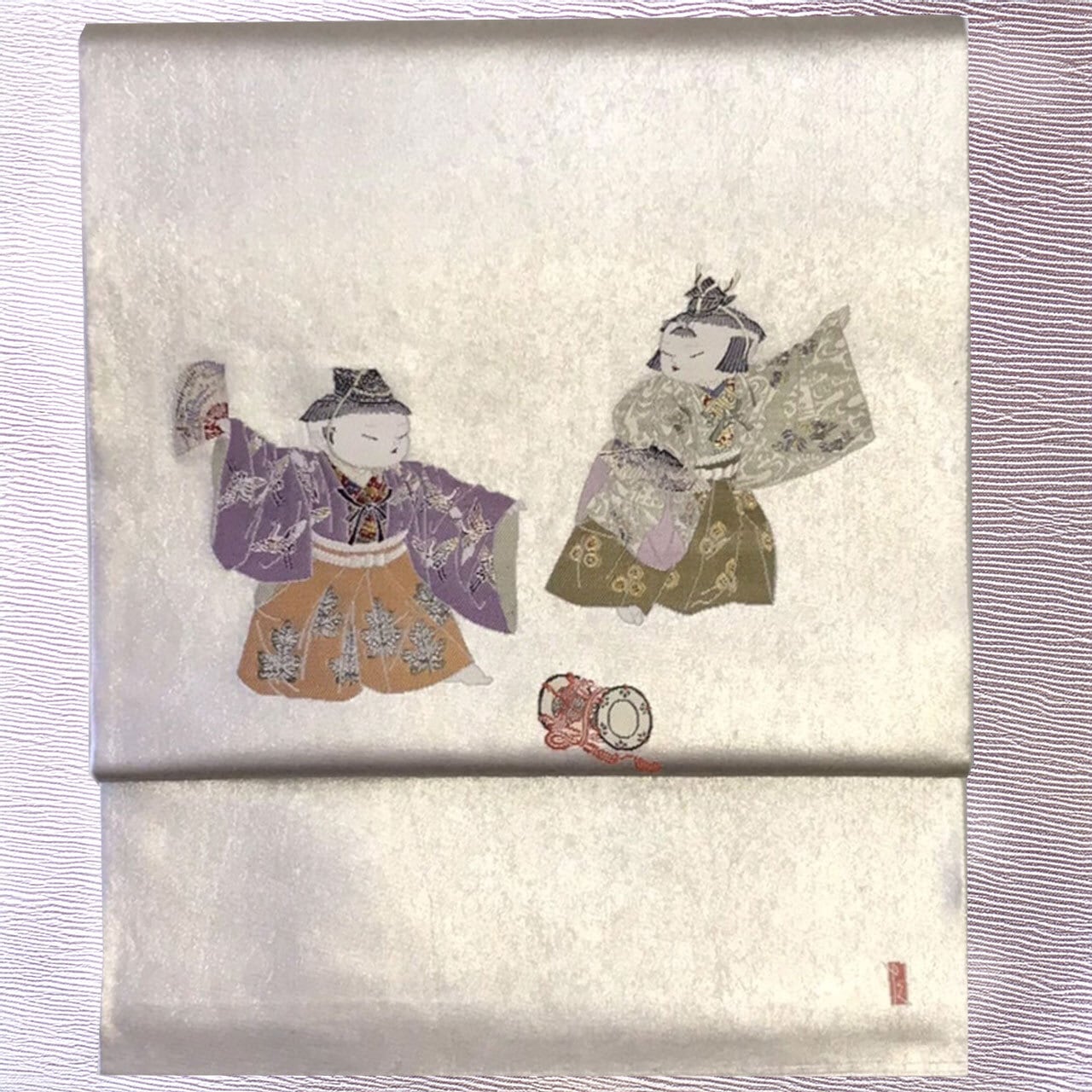 逸品】加賀友禅 初代由水十久監修 ながしま織物 瀞金錦 袋帯 うなゐ帯