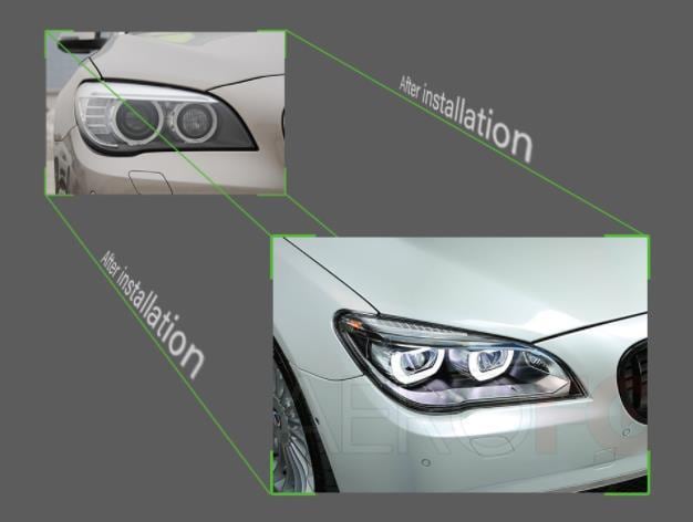 BMW 7シリーズ F01 F02 グレードアップヘッドライト 左右セット2009