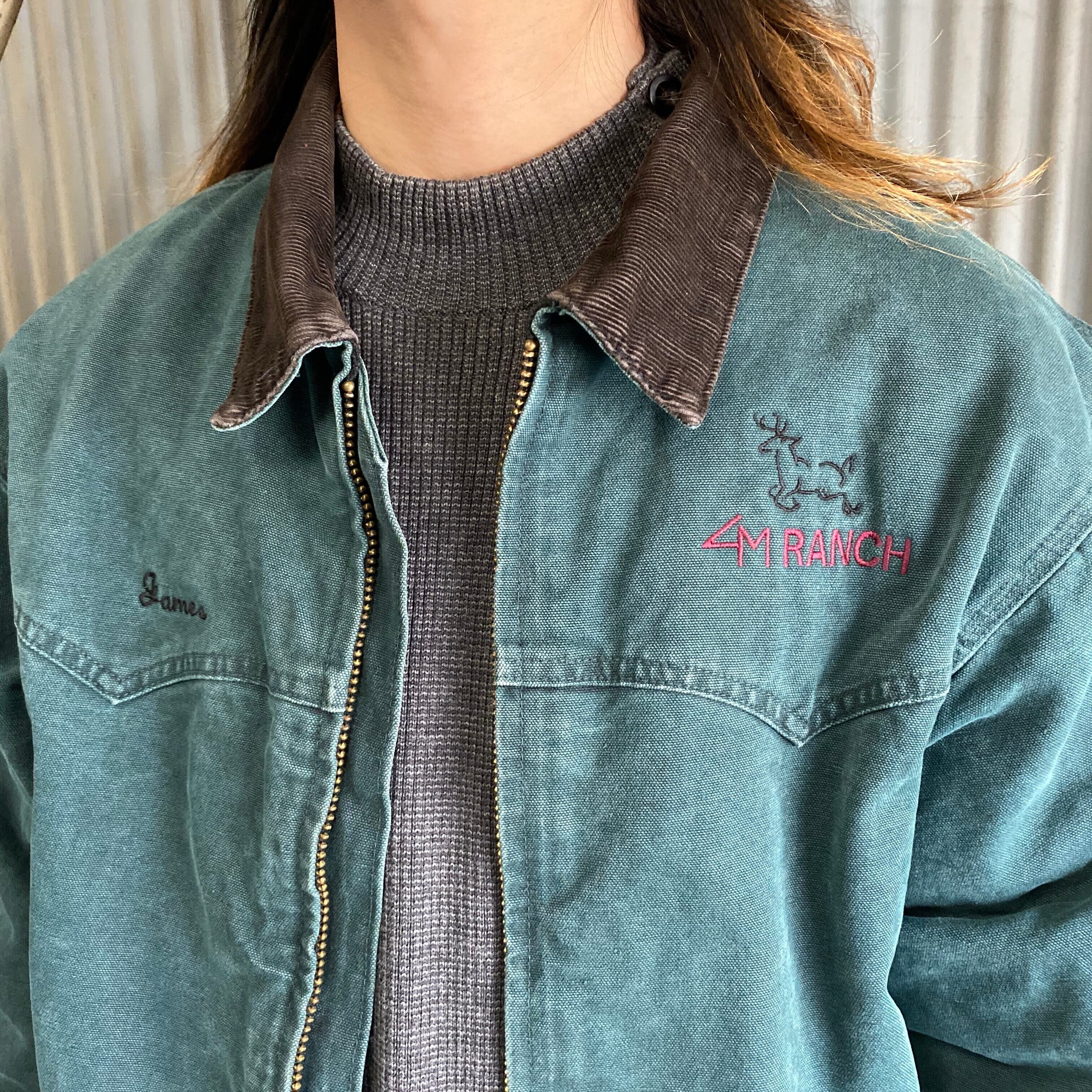 Carhartt カーハート サンタフェジャケット メンスXL相当 古着 ダック地 ワークジャケット ヴィンテージ キルティングライナー ダークグリーン 緑色【ワークジャケット】 | cave 古着屋【公式】古着通販サイト powered by BASE