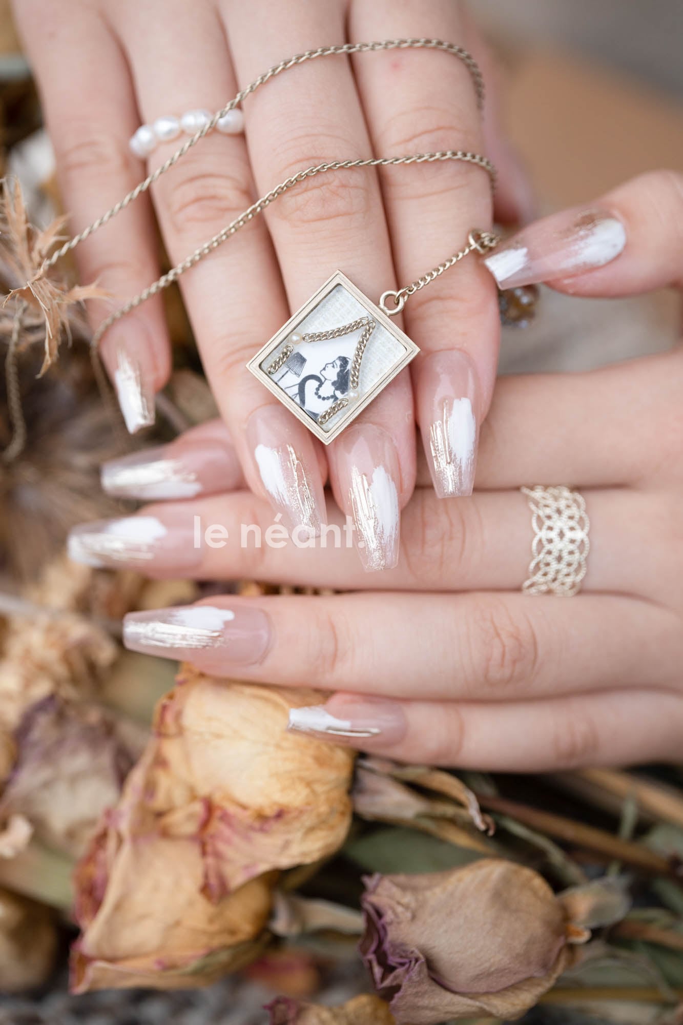 XS,S,Mサイズ】手作りネイルチップ F | leneant