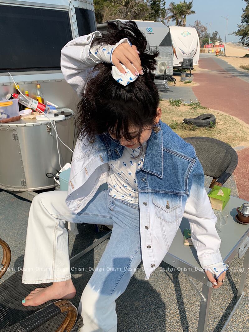 スタンダードルーズカラージャケット スプリングトップス レディース レトロ 春物 ビッグFスモールZ韓国67619821894