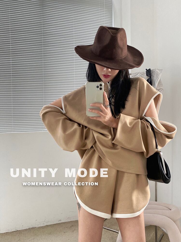 オータム長袖スリーブセーター ショーツ スプリングルーズ薄手 ロング 春物 秋物 ブルマー ビッグFスモールZ韓国97208931664