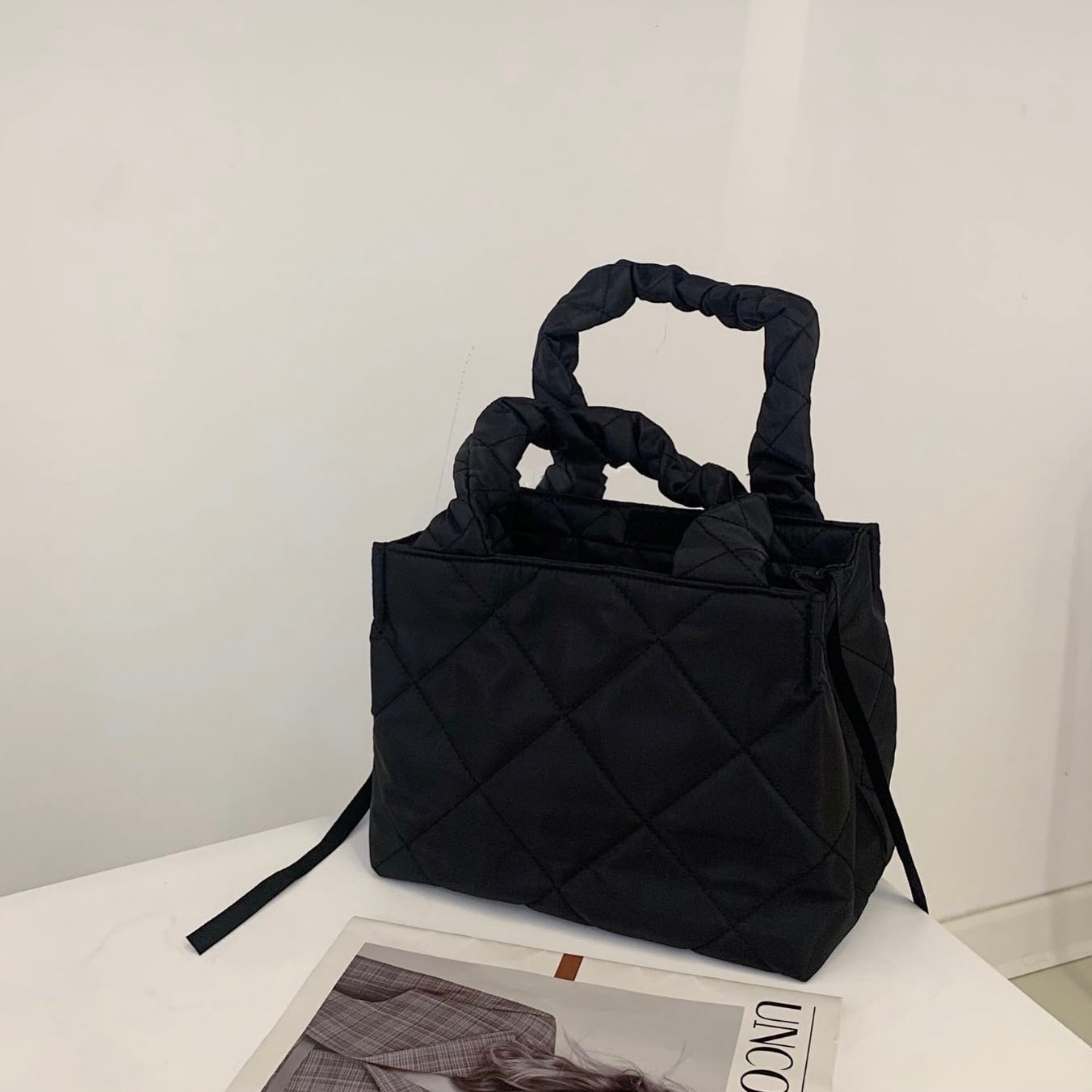 ブラックキルティングバッグ ba20 | L-clothes