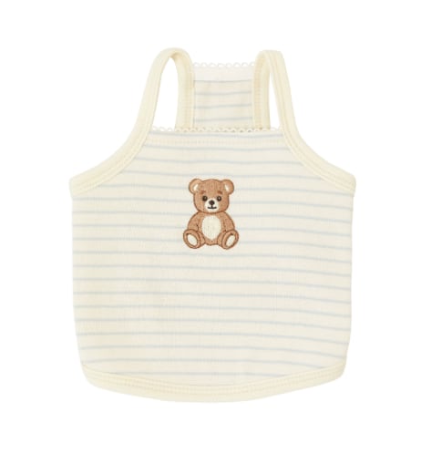 予約【Sallys】Roony bear top (Cream Blue ST)
