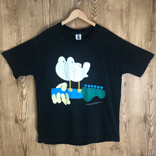 90s VINTAGE WOOD STOCK 94 フェスT ロックT バンドT 両面プリント 