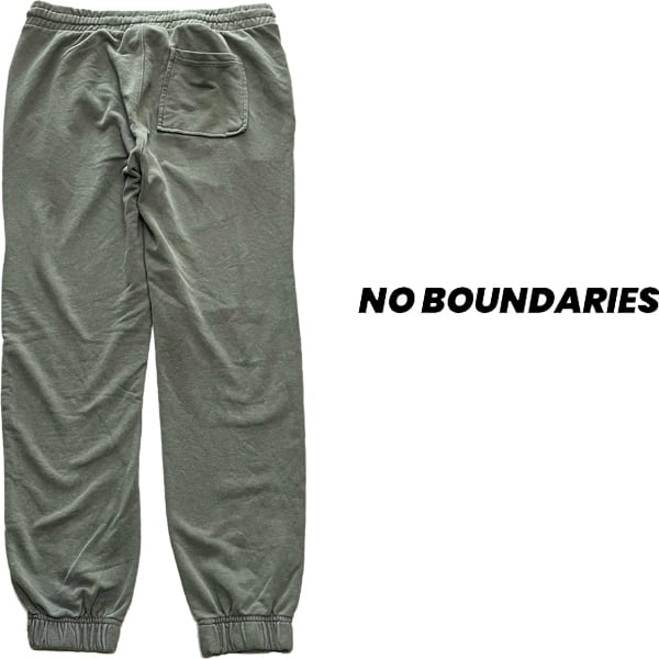 1点物◇No Boundariesオリーブ緑ポケット付スウェットパンツ古着メンズ
