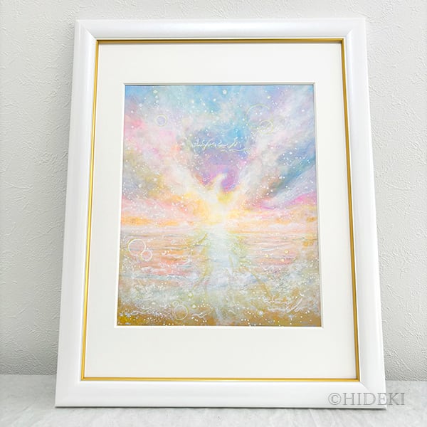 送料無料】鳳凰の絵画｜海と空の煌めき「Rising Phoenix」アート