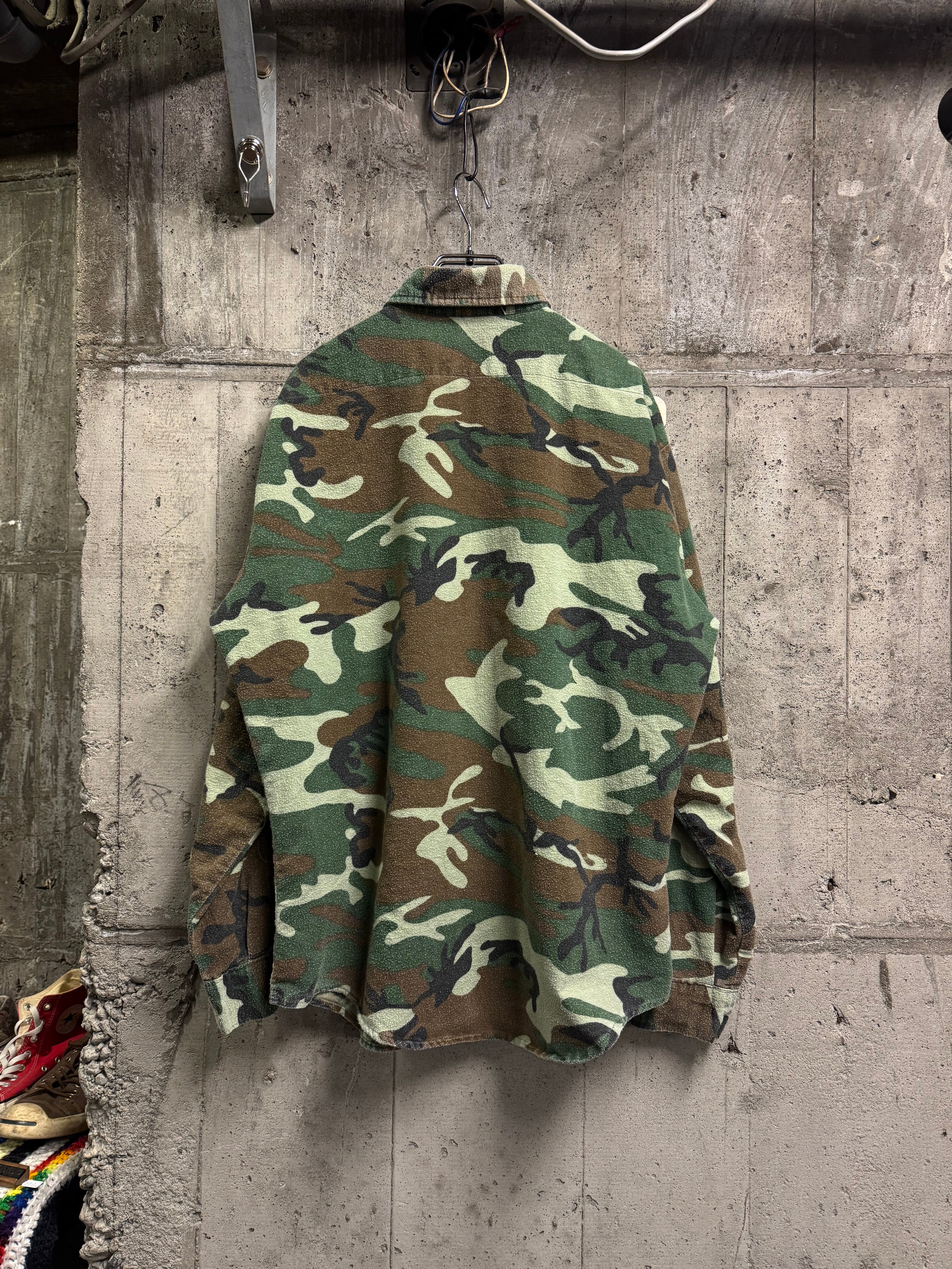 70s］Five Brother Camo Pattern Shirt Made in USA Vintage L