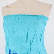 フラダンス 衣装 ワンピース ドレス ハレクアイレア ブルー系 Halekuai Lea 日本製 チューブトップ ワントーン ティアレ柄 かわいい 華やか 鮮やか 明るい 水色 青 ハワイアン アロハ ハワイアンプリント フラ ダンス レッスン 練習 軽やか