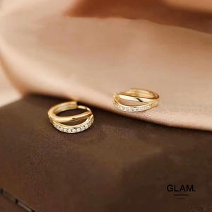 レイヤード ジルコニア ピアス