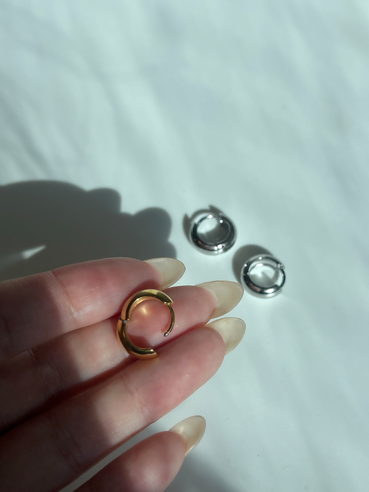 Puffy hoop pierce