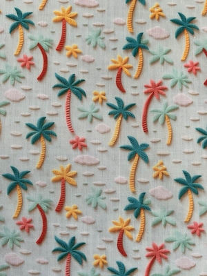 4種ミニセット　パームツリーファブリック生地