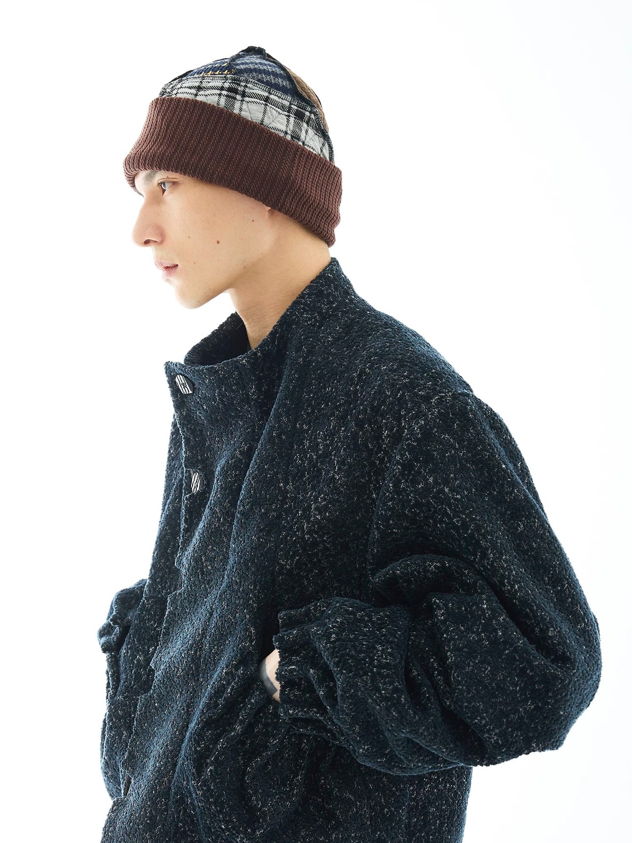 54A0 × musaafeer Patchwork Knit Beanie Warmer