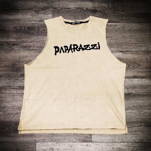 Handwriting print No Sleeve T-shirt