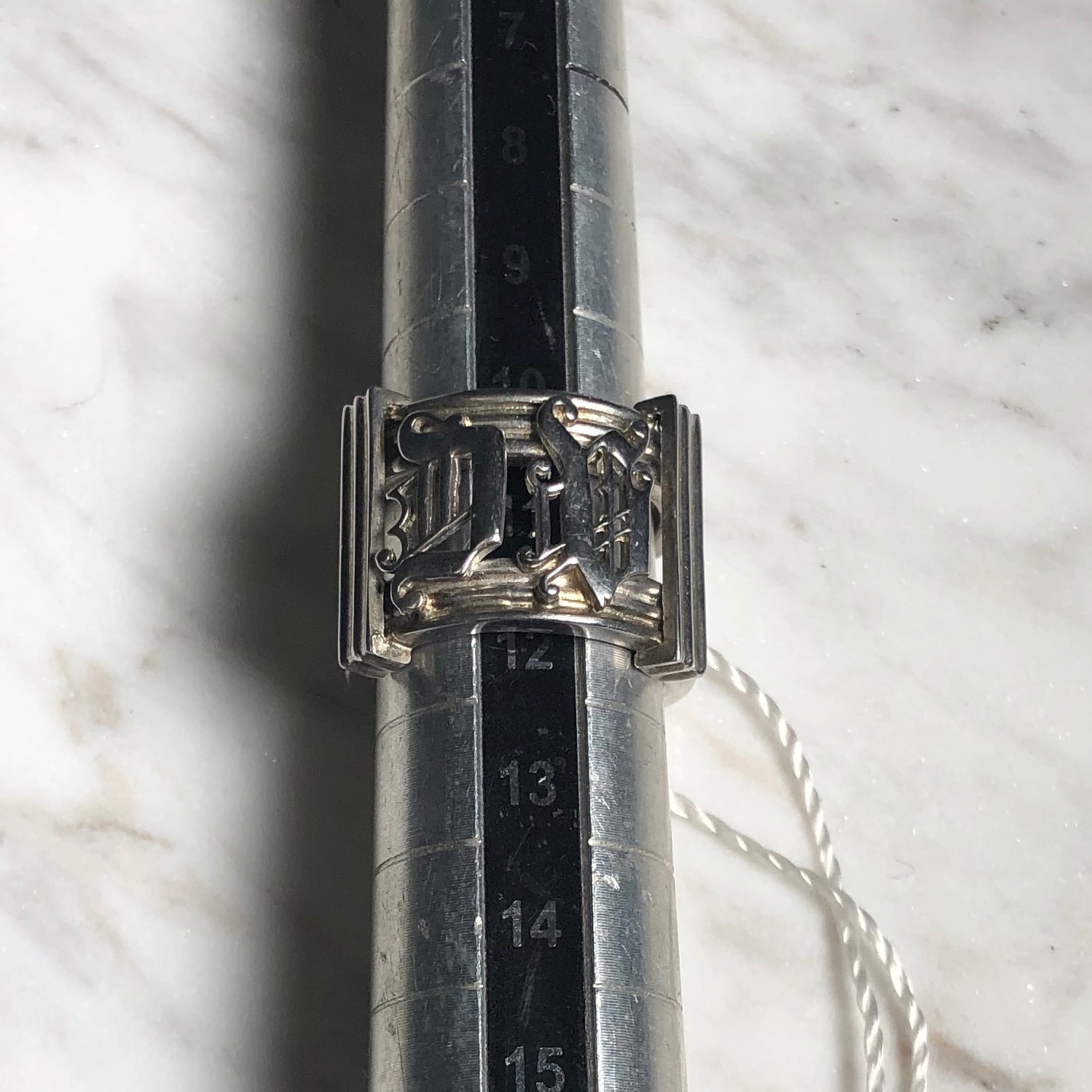VERSACE silver logo ring (1) | NOIR ONLINE