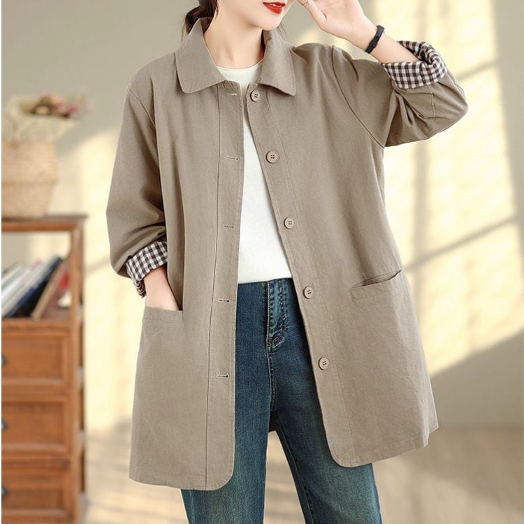 ステンカラーシングルコート(4色)11117