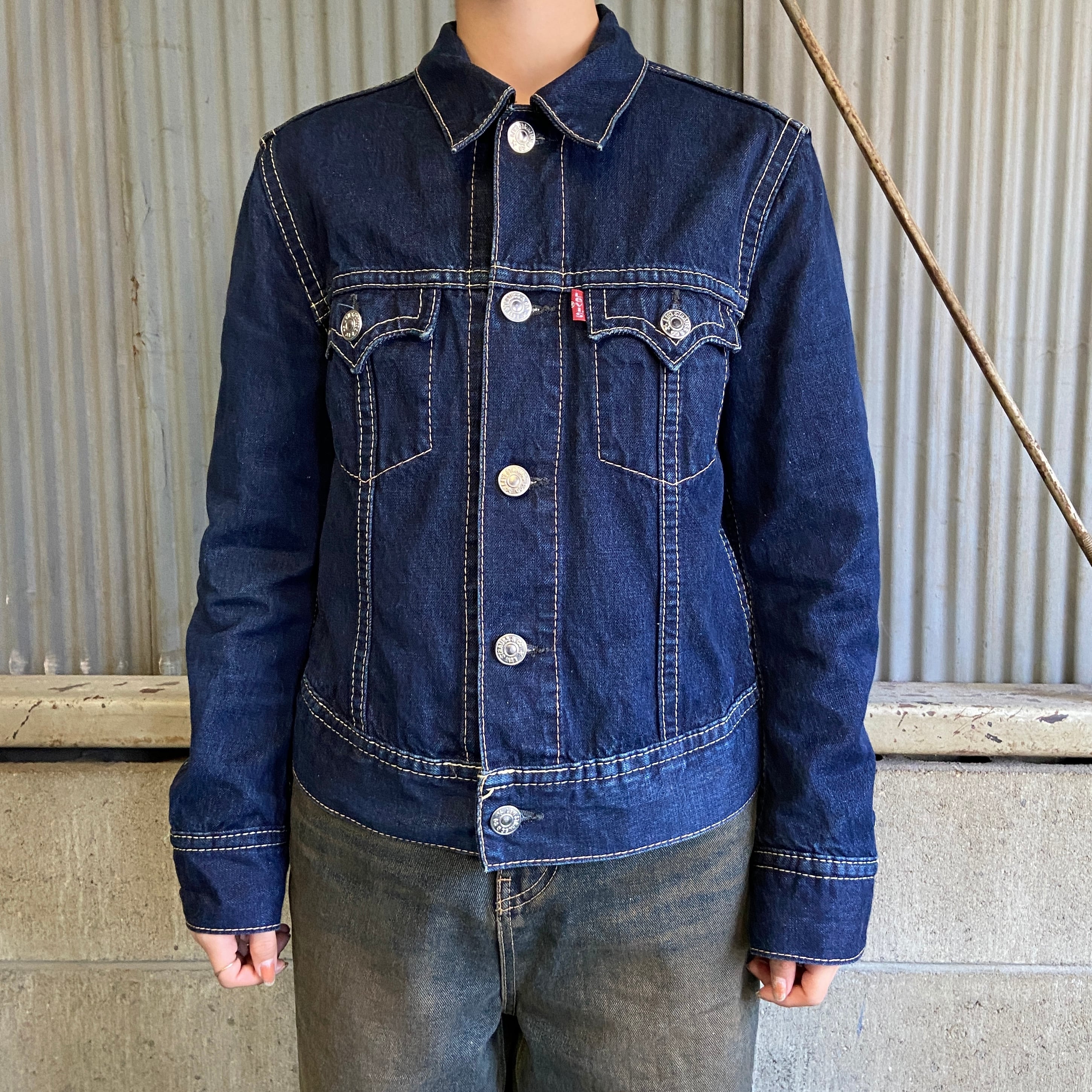 00年代 Levi's ユーロリーバイス デニムジャケット レディースS 古着