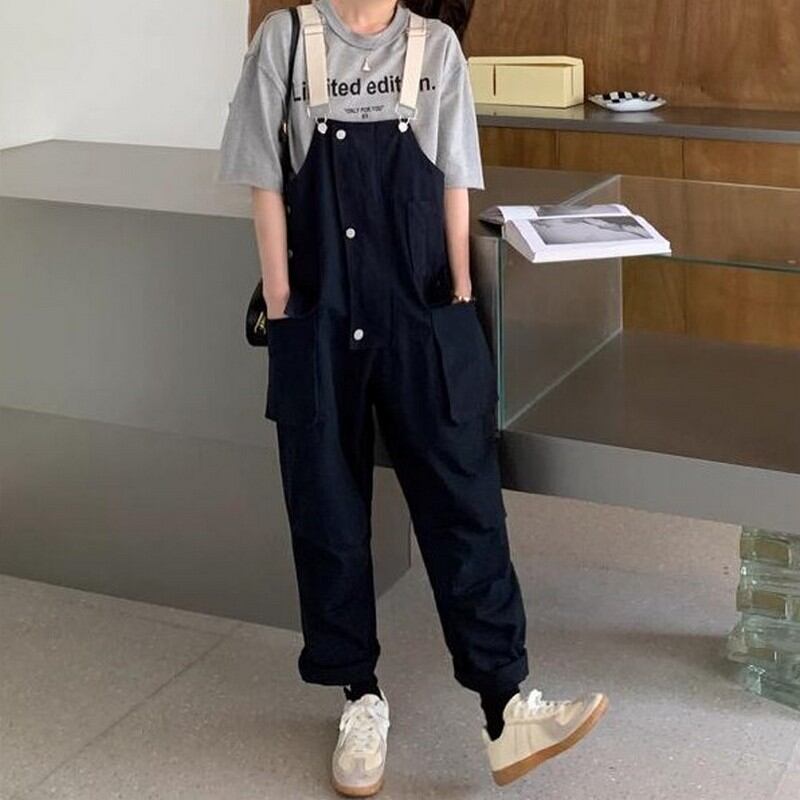 折り返しデザインボタンのオーバーオール K16260 | くまの小箱