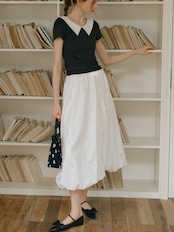 Juliette Eyelet Balloon Skirt F0727