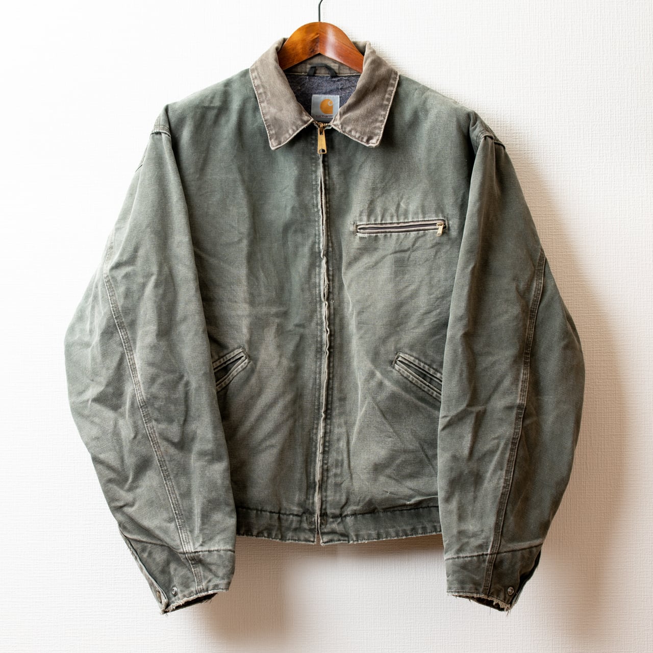 90s vintage carhartt デトロイトジャケット　モスグリーン