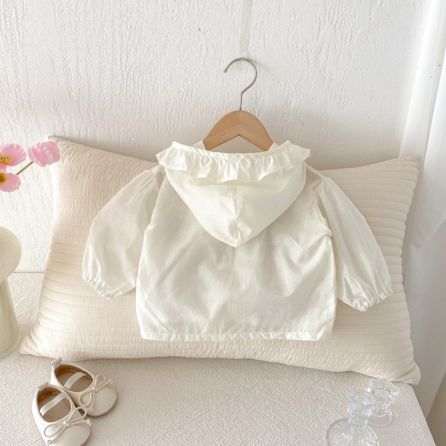 【BABY】ラブリーレースフリル長袖フードアウター - 6