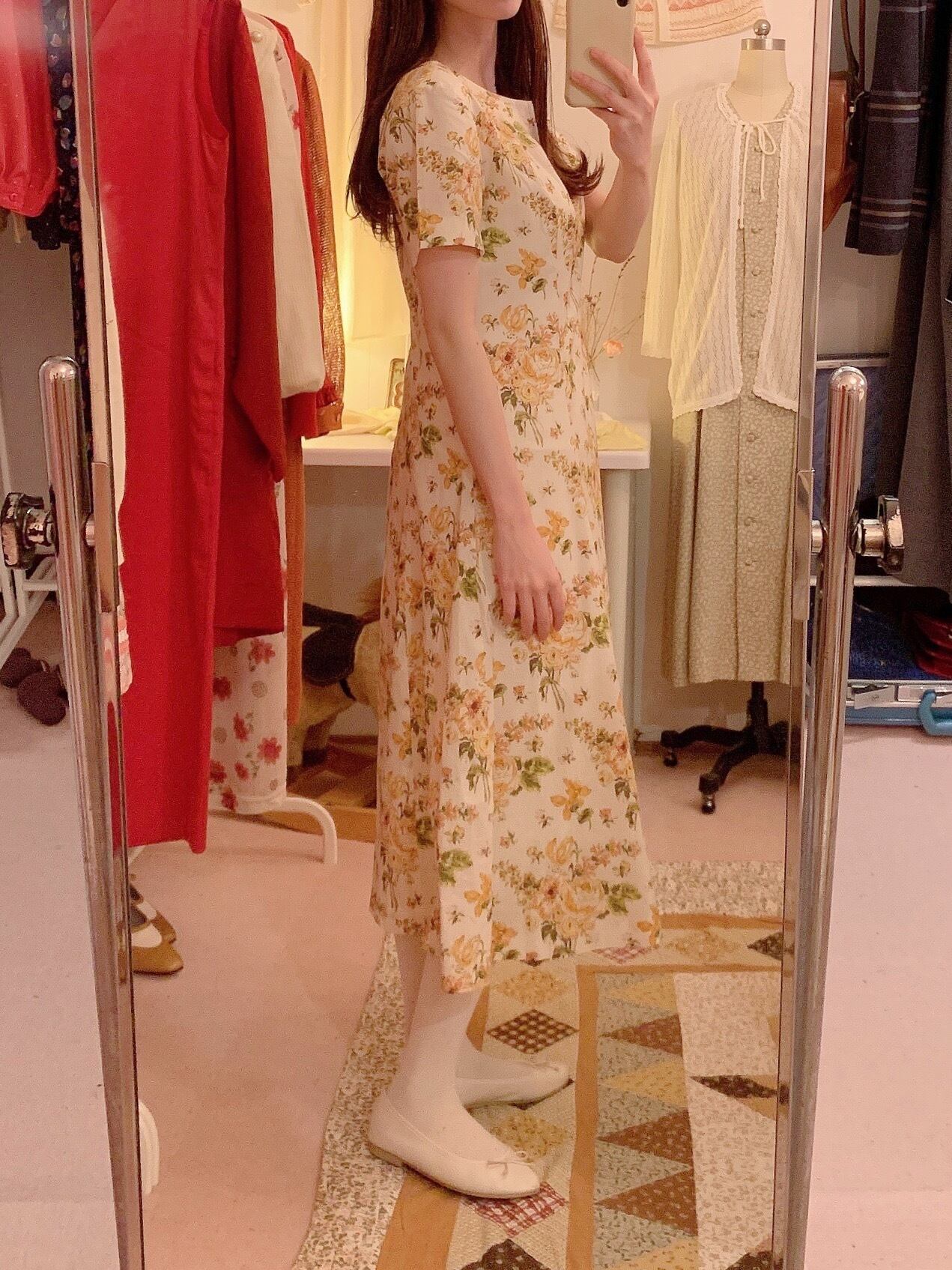 / orange rose one-piece