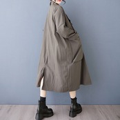 オーバーサイズ ロング トレンチ コート  00285