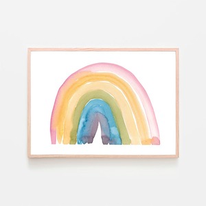 虹 / ポスター 写真 クリエイティブ 水彩画 イラスト rainbow レインボー アートプリント 2L〜 にじ