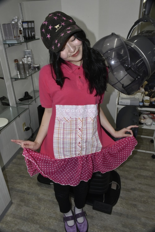 NETSU − Polka Dot Frill Top (Fred Perry)