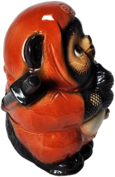 忍者狸 赤 5号 （ドローン） （忍者たぬき・忍者狸・置物・たぬき