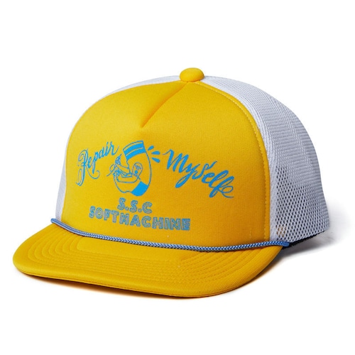 SURFSKATECAMP × SOFTMACHINE #Repair Myself Cap Yellow