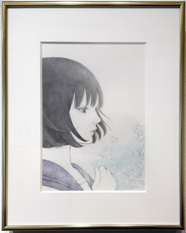 山田雨月 たゆたゆ展：原画「二日月」