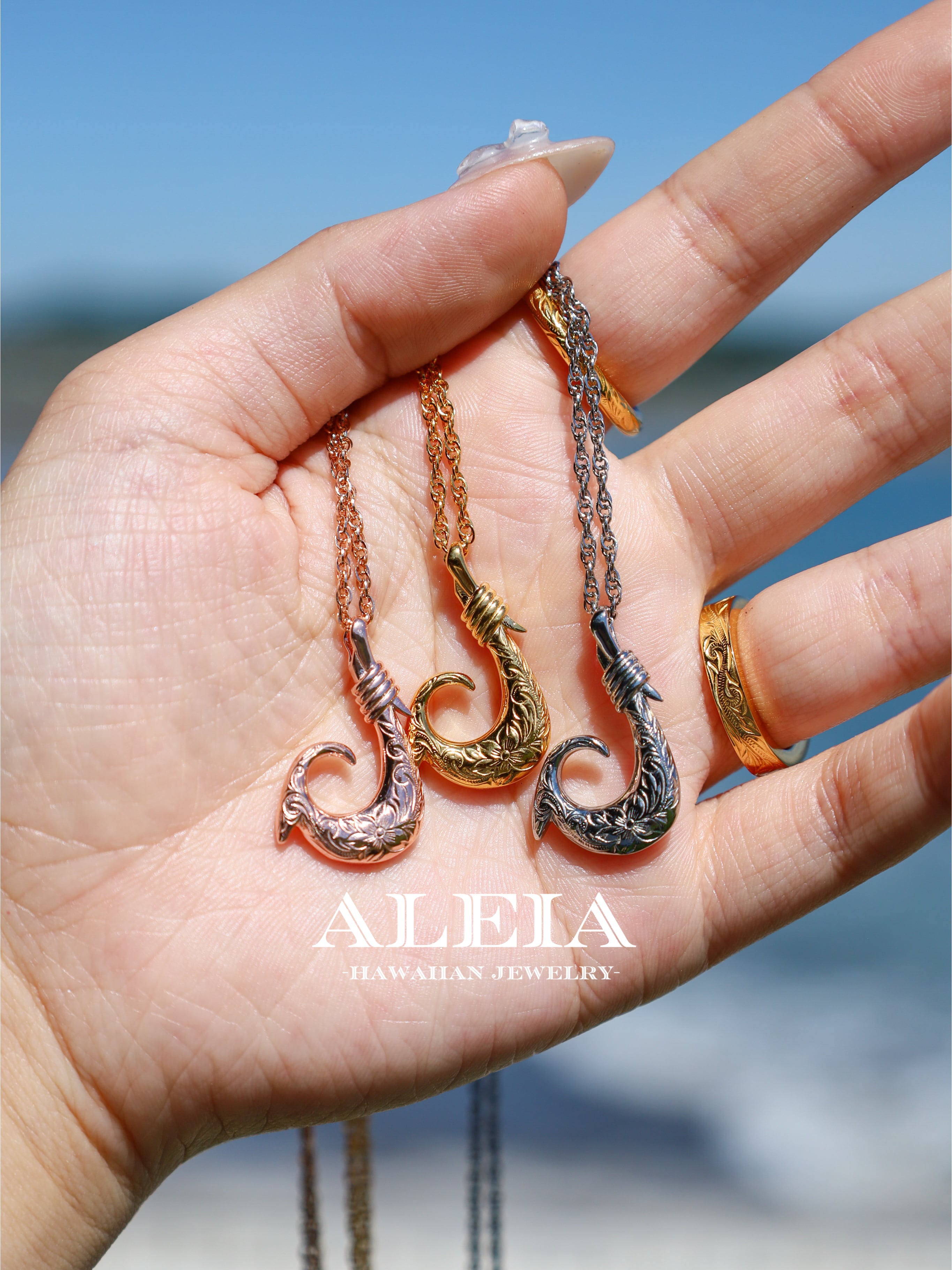 Fish Hook Necklace [316L] ハワイアンジュエリー | ALEIA【Hawaiian