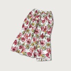 【綿100%】履きやすさにこだわった 花柄ギャザースカート ボトムス｜ピンク｜サムネイル6