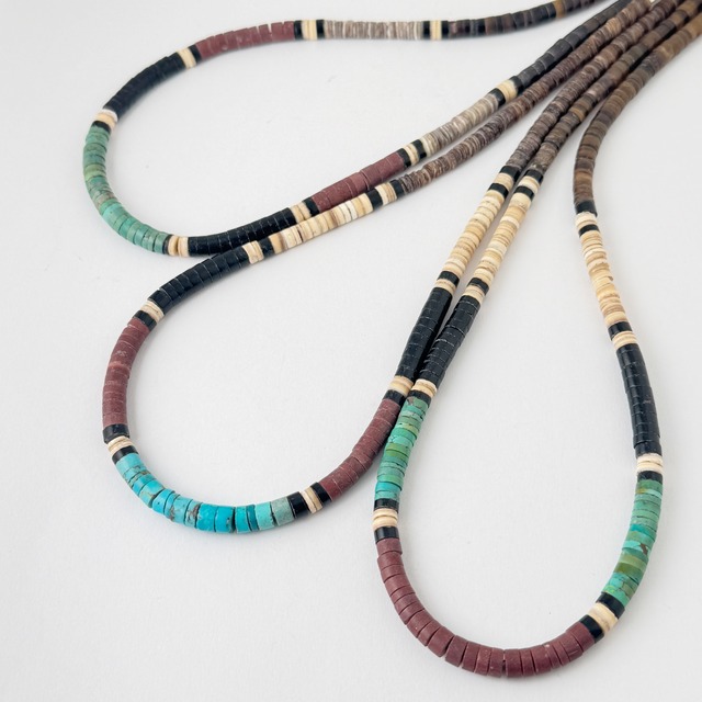 《Indian Jewelry》 ブラウン ヒシ（ヒーシー）ネックレス 極太 約46cm