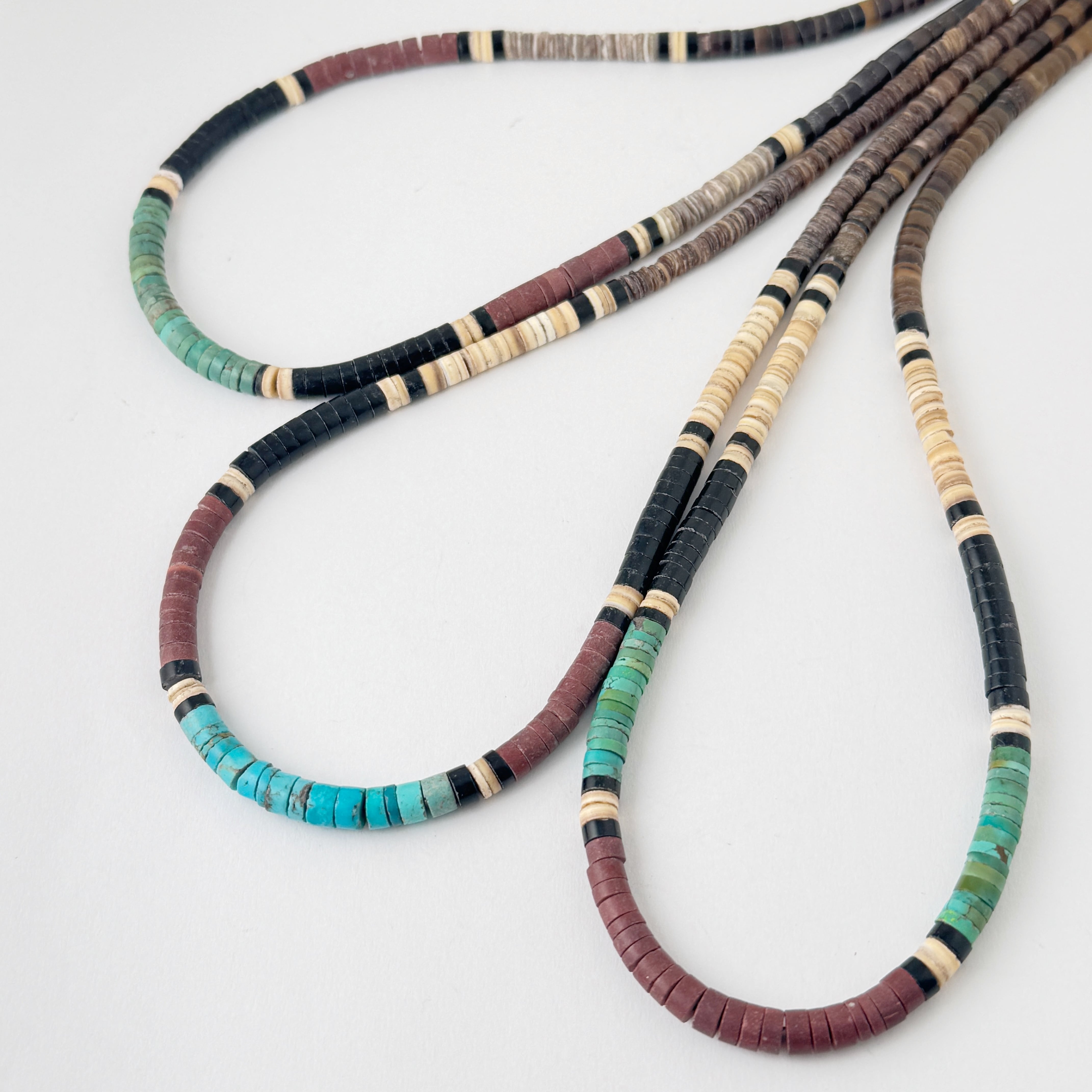 《Indian Jewelry》 ブラウン ヒシ(ヒーシー)ネックレス 極太 約46cm