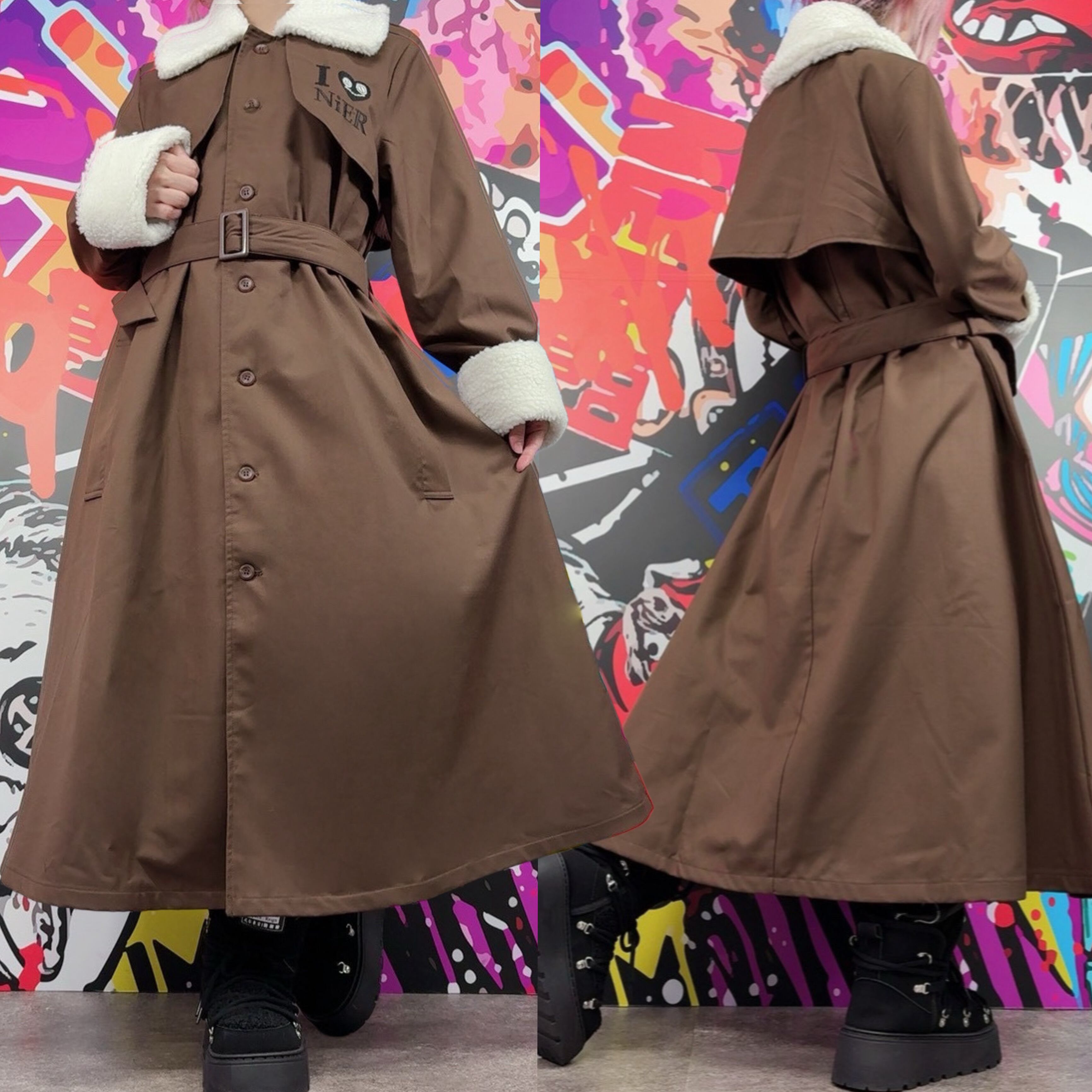 チェスターコート NieR UNISEX LIGHT LONG BROWN COAT UNISEX LIGHT LONG BROWN COAT | NIER CLOTHING