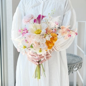 アーティシャルフラワーブーケ　WM 1106　 ウェディング　結婚式　前撮り　プリザーブドフラワー　和装　白無垢