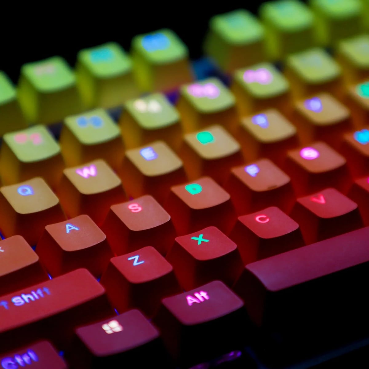 キーキャップ OEM 108キー ダブルショット PBT バックライト LED 透過