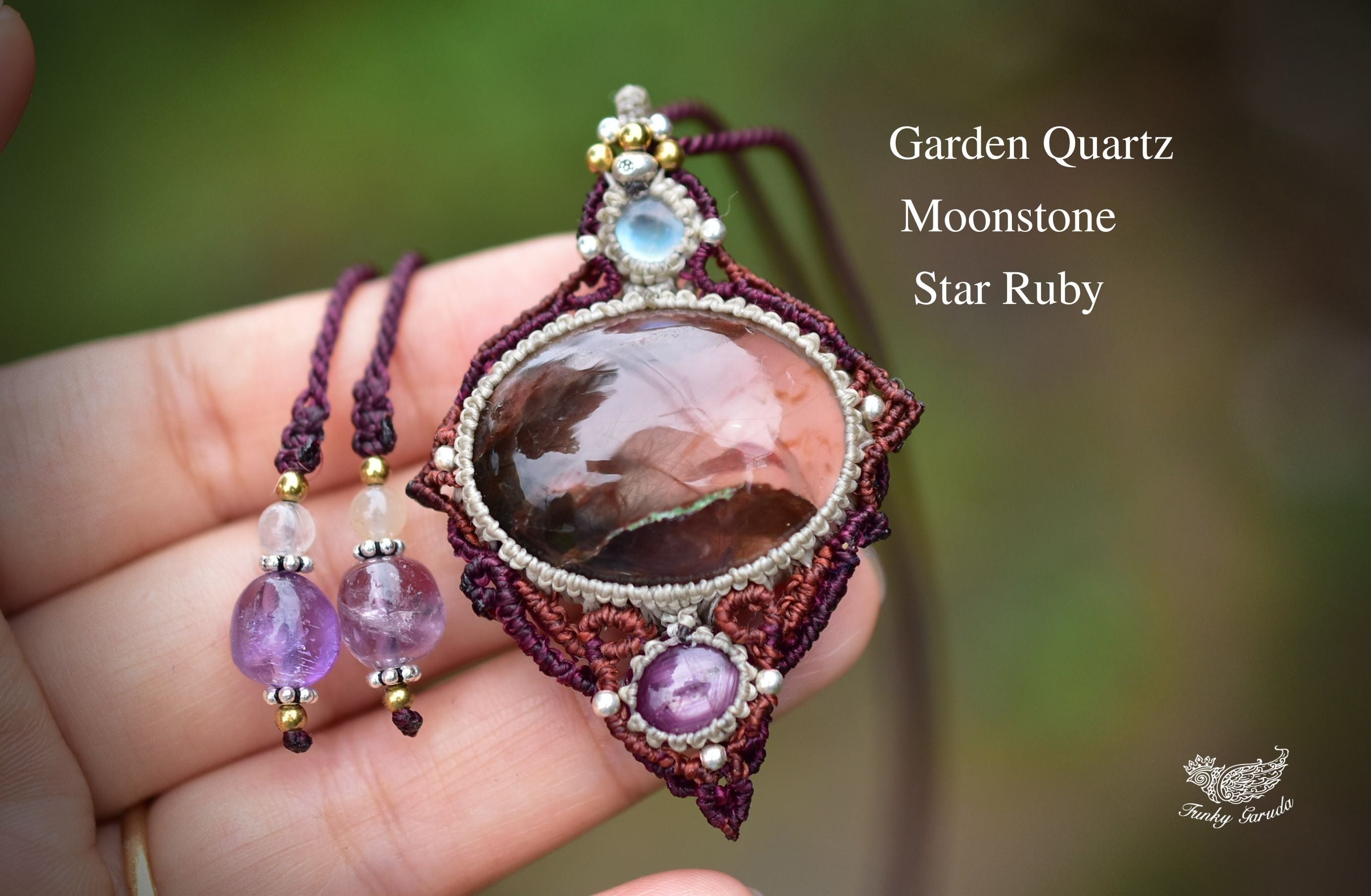 Garden Quartz × Moonstone ペンダント