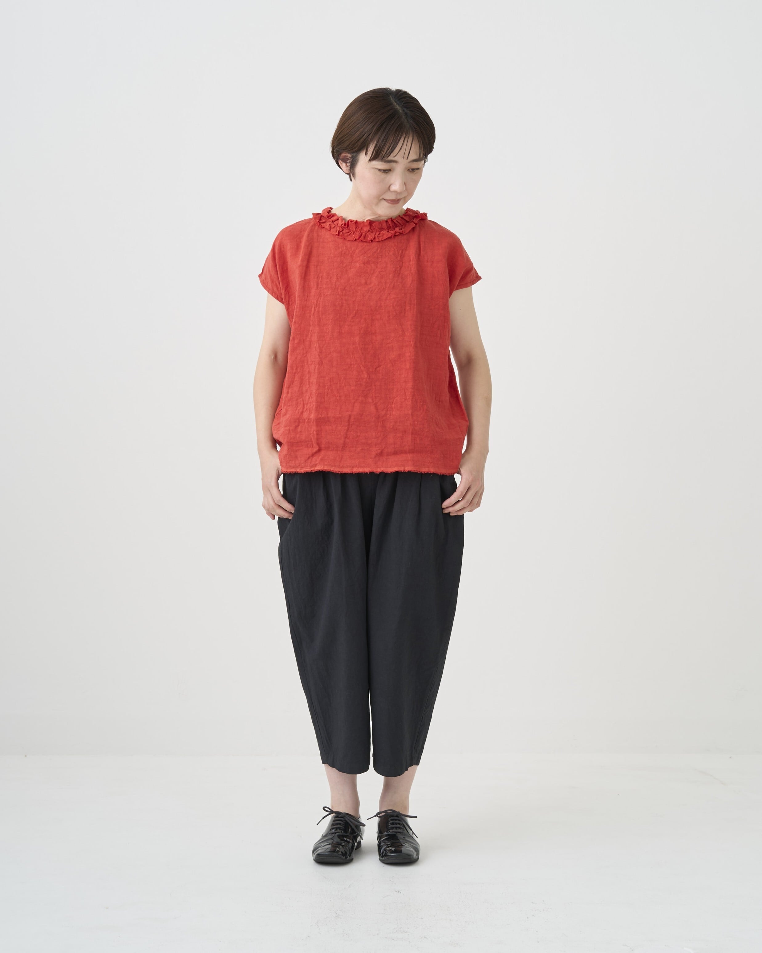 2way リネンフリルカラーブラウス | somewearclothing