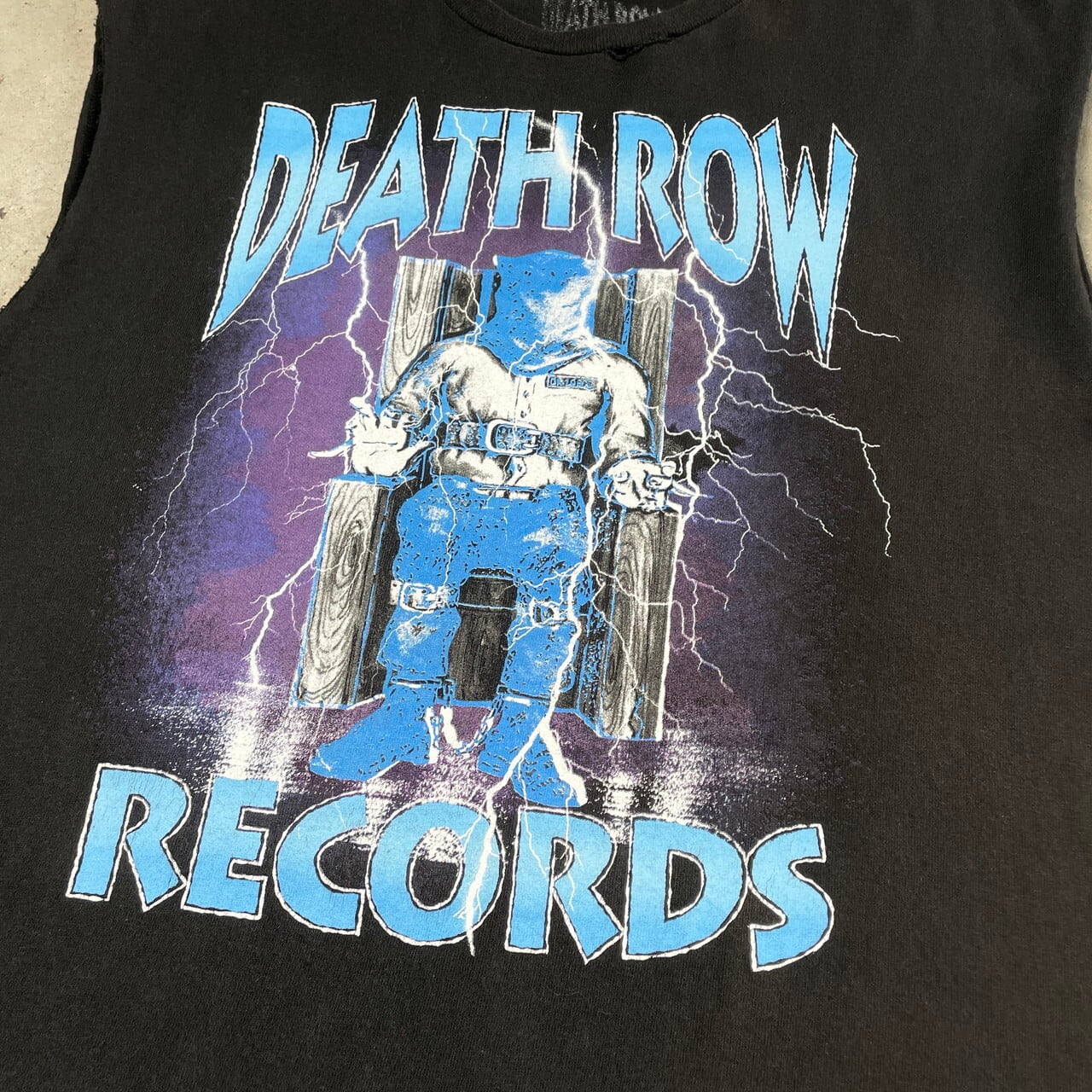 DEATH ROW Records HIP-HOP レーベル カットオフ ノースリーブTシャツ 