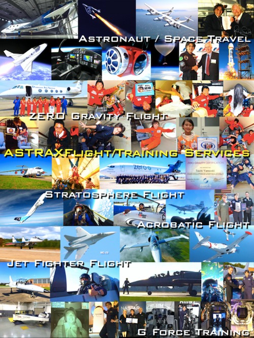 ASTRAX宇宙飛行士訓練体験（アクロバット飛行体験：アメリカ、オランダ）