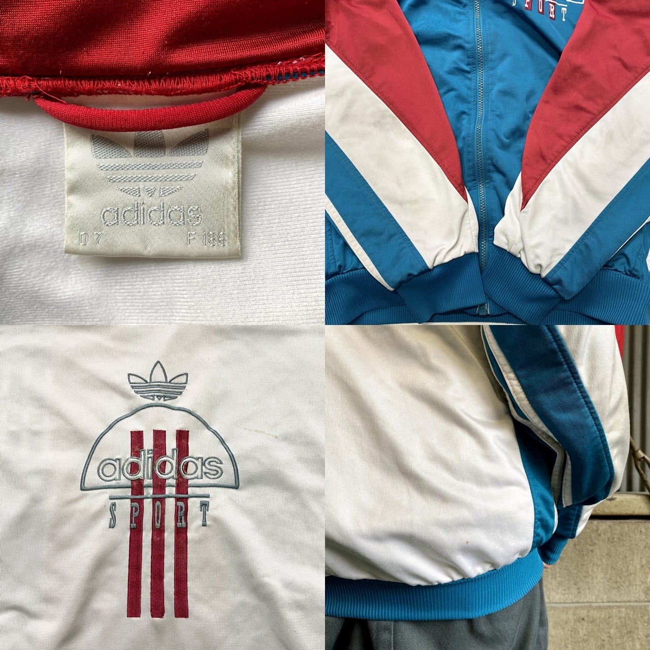 【ADIDAS】アディダス 80s ナイロンJKT トリコカラー バックロゴ