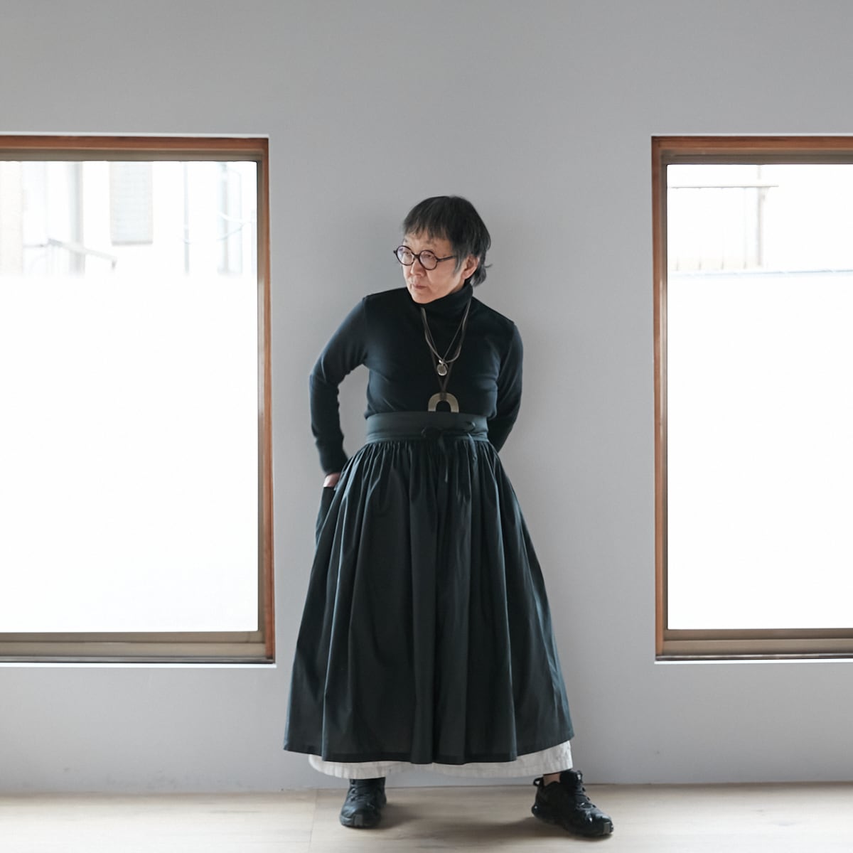 gather/エプロンドレス LA BEAUTE】全3色・エプロンドレス（ストレッチ・防透・吸汗速乾